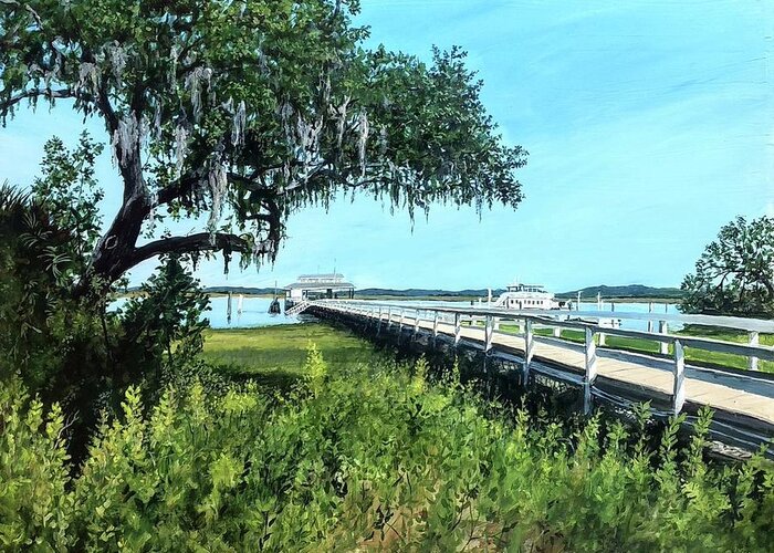 Daufuskie Island Greeting Card featuring the painting Leaving For Now by William Brody