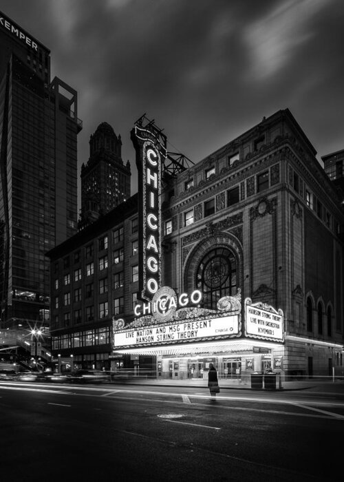 Chicago Greeting Card featuring the photograph Leaving The Theater by Christopher Budny