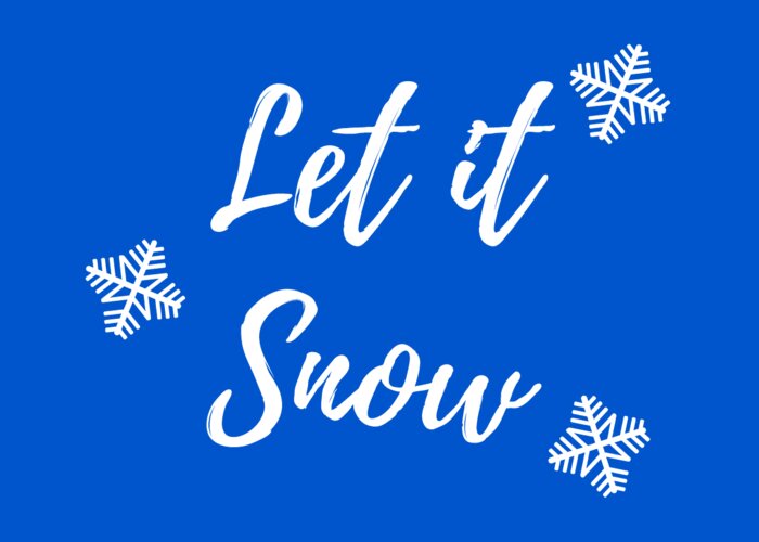 Let It Snow Greeting Card featuring the digital art Let it Snow by David Millenheft