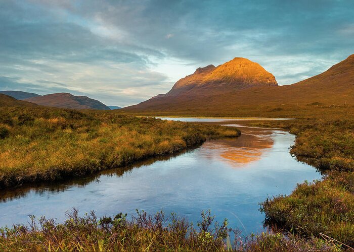 Britain Greeting Card featuring the photograph Liathach at dawn, Glen Torridon by David Ross