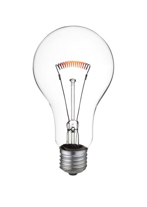 White Background Greeting Card featuring the photograph Light Bulb by Newbird