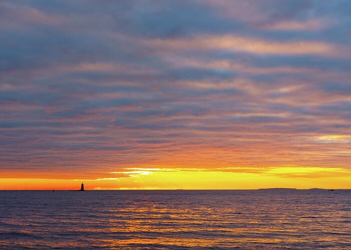 New Hampshire Greeting Card featuring the photograph Light On The Horizon by Jeff Sinon