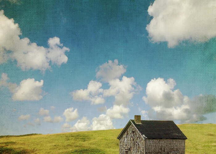 Built Structure Greeting Card featuring the photograph Little Abandoned House On Prairie by Melinda Moore
