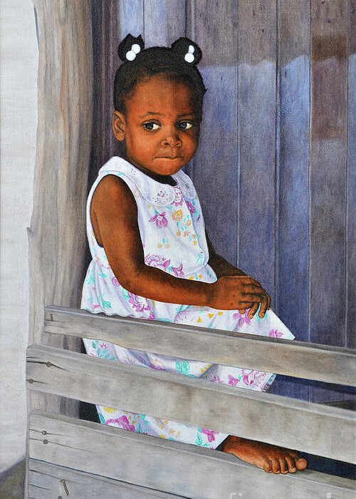  Greeting Card featuring the painting Little Rose by Nicole Minnis