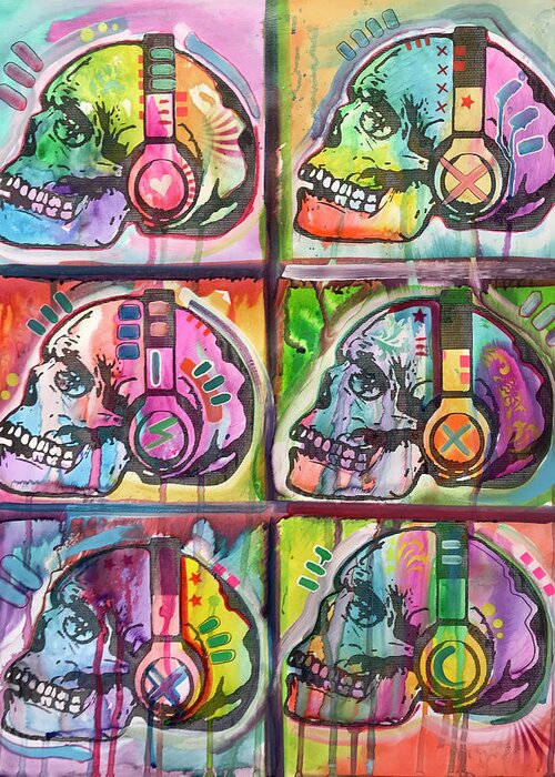 Live Music 6up Greeting Card featuring the mixed media Live Music 6up by Dean Russo