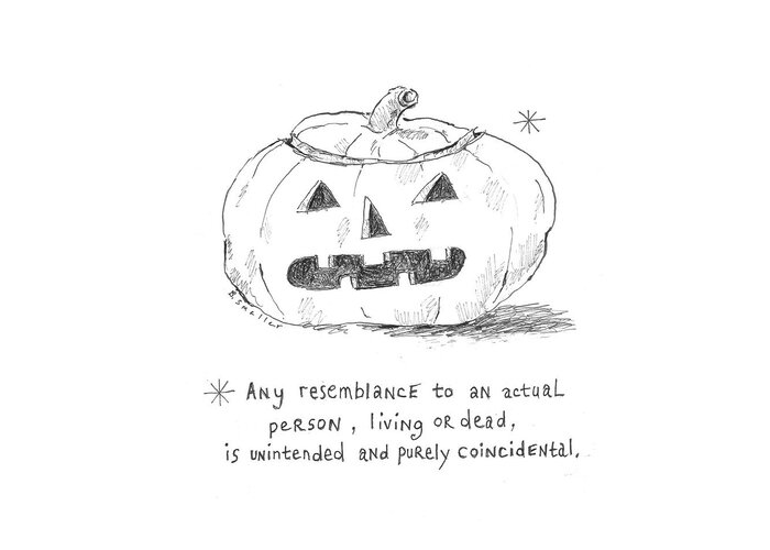 Captionless Greeting Card featuring the drawing Living or Dead by Barbara Smaller