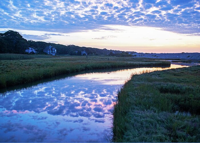 Rockport Greeting Card featuring the photograph Long Beach River Reflection Rockport MA by Toby McGuire
