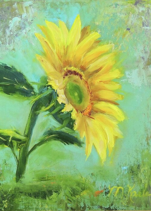 Flower Greeting Card featuring the painting Loose Sunflower by Marsha Karle