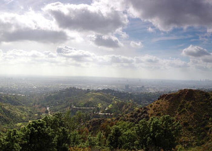 Scenics Greeting Card featuring the photograph Los Angeles Panorama by Adiabatic