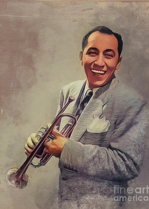 Louis Greeting Card featuring the painting Louis Prima, Music Legend by Esoterica Art Agency