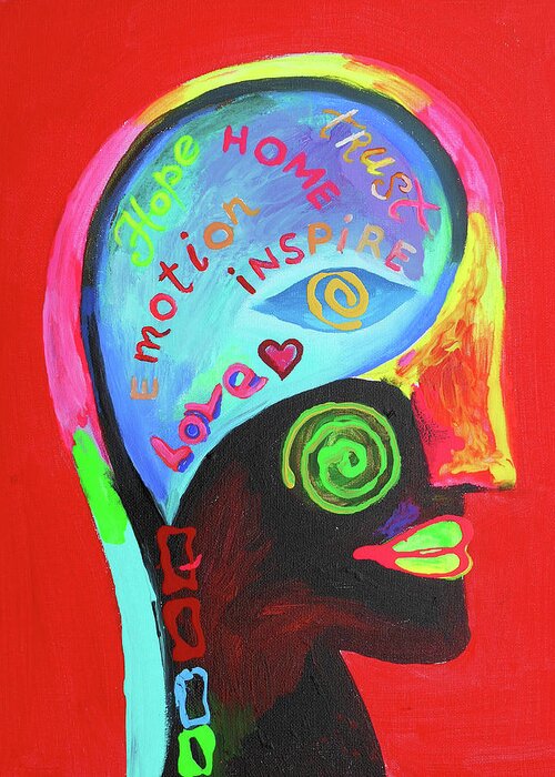 Achievement Ambition Aspiration Brain Care Color Image Concept Creativity Cultivating Day Dedication Determination Development Education Effort Expansion Full Length Goal Growing Growth Holding Illustration Illustration And Painting Improving Initiative Intelligence Knowledge Learning Man Mid Adult Nature Nurture One Mid Adult Man Only One Person Outdoors People Possibility Potential Responsibility Self-improvement Love Trust Valentine Greeting Card featuring the painting Love and Trust by Leon Zernitsky