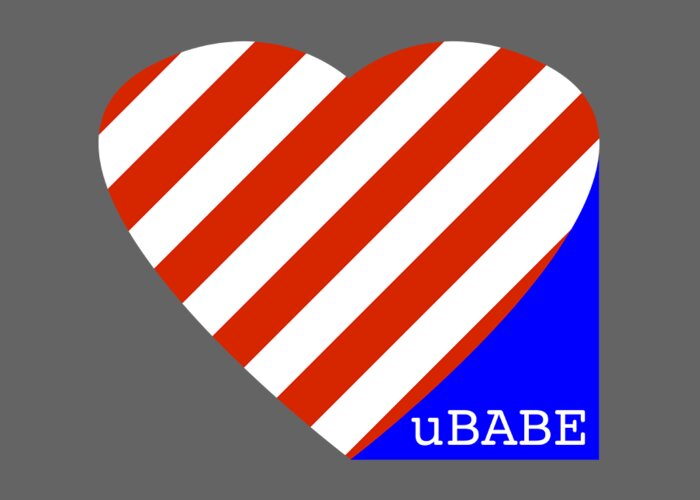 Love Ubabe America Greeting Card featuring the digital art Love Ubabe America by Ubabe Style