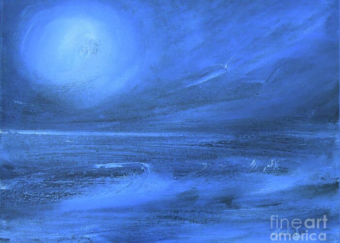 Lunar Effect Greeting Card featuring the painting Lunar Effect by Jane See