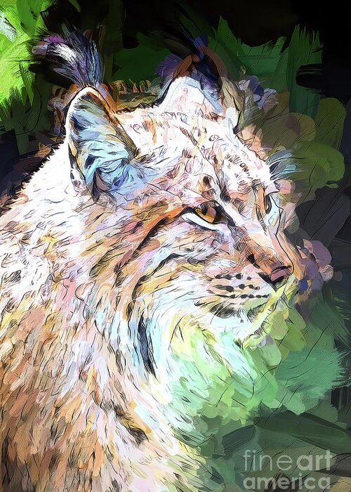 Animal Greeting Card featuring the photograph Lynx by Jack Torcello