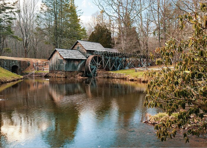 America Greeting Card featuring the photograph Mabry Mill Landscape Along the Virginia Blue Ridge Parkway by Gregory Ballos