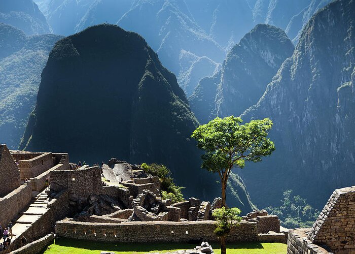 Tranquility Greeting Card featuring the photograph Machu Picchu, Peru by Manuel Romaris
