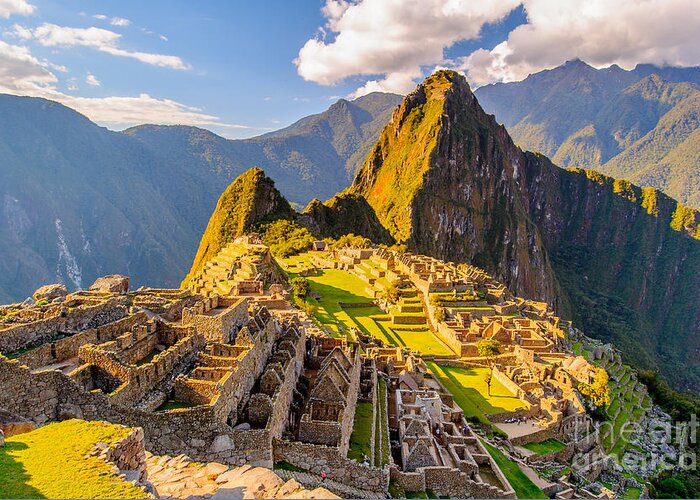 Civilization Greeting Card featuring the photograph Machu Picchu Peru Southa America by Anton ivanov