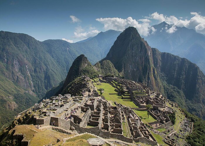 Steps Greeting Card featuring the photograph Machu Picchu, Peru, World Heritage Site by John & Lisa Merrill