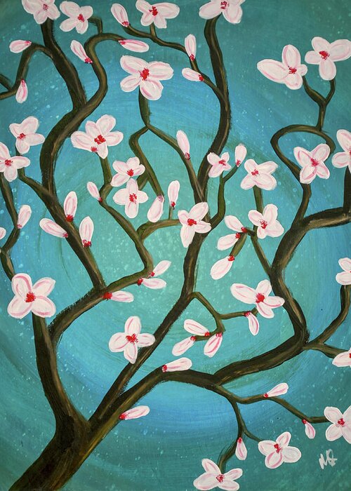 Melissa Smith Greeting Card featuring the painting Magnolia by Melissa Smith