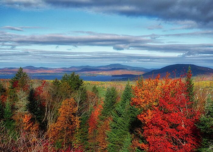 Landscape Greeting Card featuring the photograph Maine Fall Foliage by Russel Considine