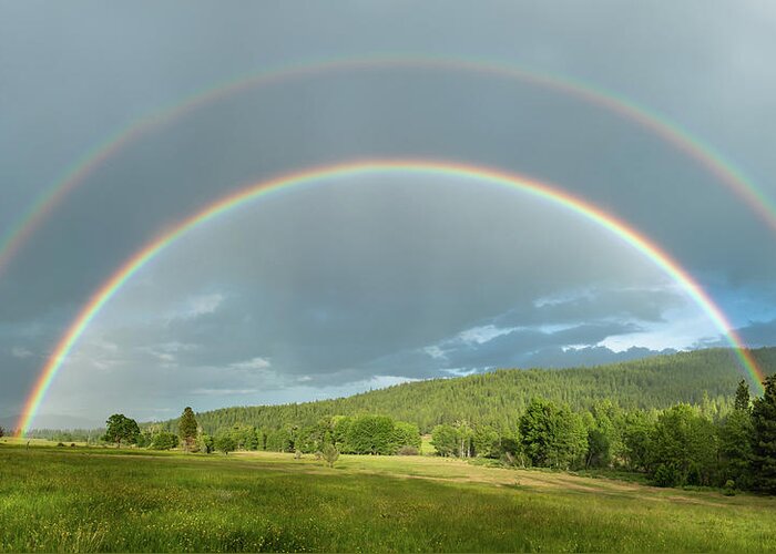 Rainbow Greeting Card featuring the photograph Make it a Double by Randy Robbins