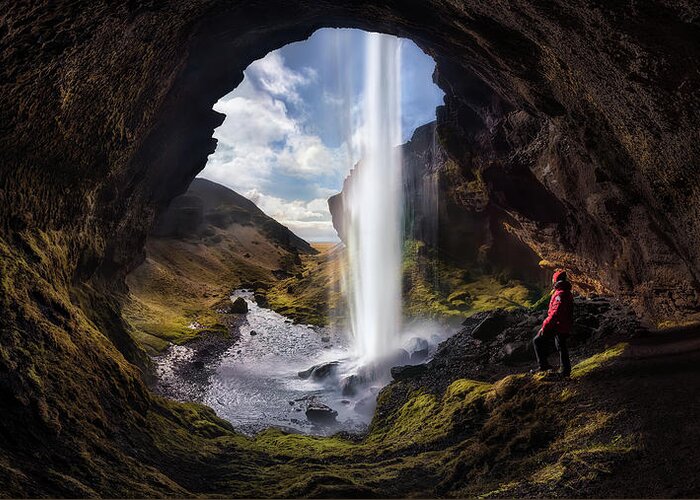 Iceland Greeting Card featuring the photograph Man And Nature by Jess M. Garca