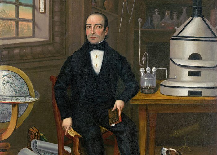 B1019 Greeting Card featuring the painting Man Of Science, 1839 by Granger