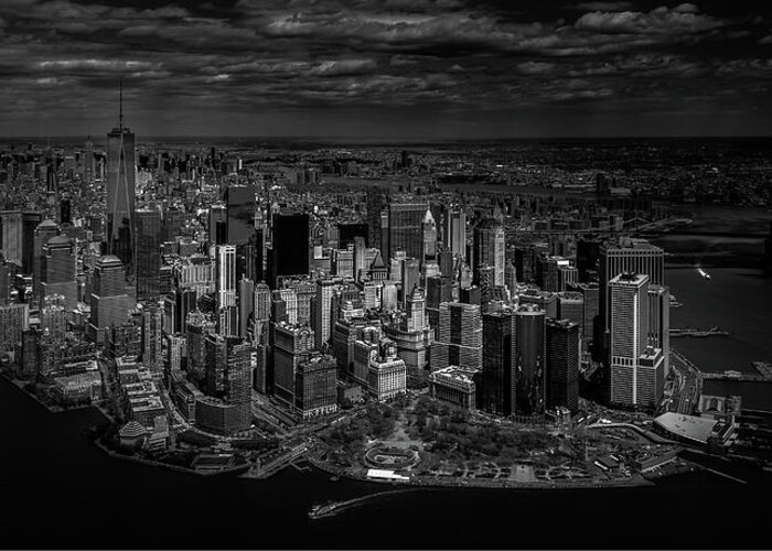 Usa Greeting Card featuring the photograph Manhattan - Bird's Eye View by Michael Jurek
