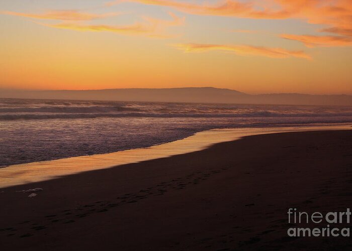 Manresa State Beach Greeting Card featuring the photograph Manresa Sunset by Suzanne Luft