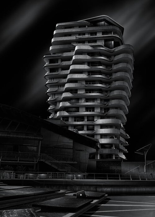 Building Greeting Card featuring the photograph Marco-polo-tower by Matthias Hefner