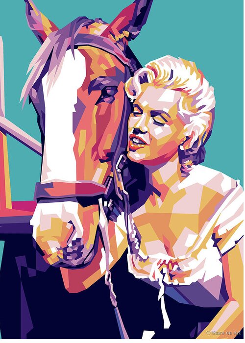 Marilyn Monroe Greeting Card featuring the digital art Marilyn Monroe in River of No Return by Movie World Posters