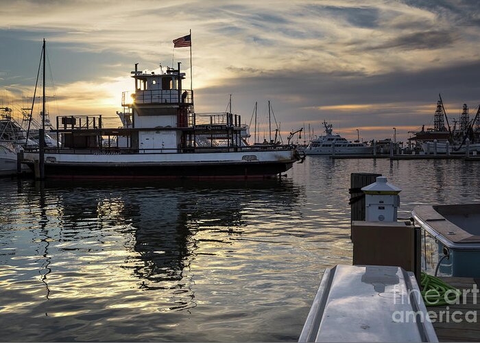 Calm Water Greeting Card featuring the photograph Marina at Late Afternoon by Lawrence Burry
