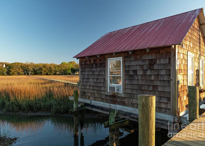 Dock Greeting Card featuring the photograph Marsh Dreaming - Shem Creek by Dale Powell