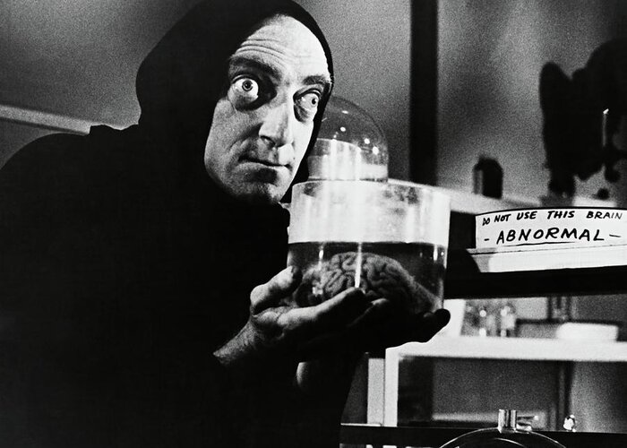 Marty Feldman Greeting Card featuring the photograph MARTY FELDMAN in YOUNG FRANKENSTEIN -1974-. by Album
