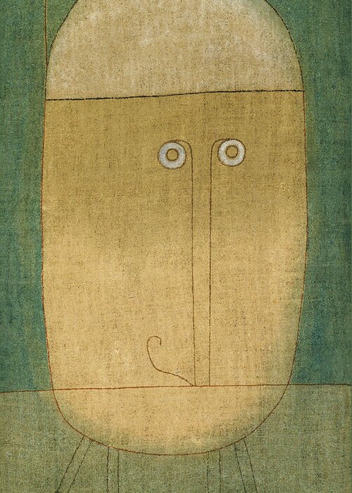 Vervolgen Gepensioneerd Cursus Mask of Fear, 1932 Greeting Card by Paul Klee