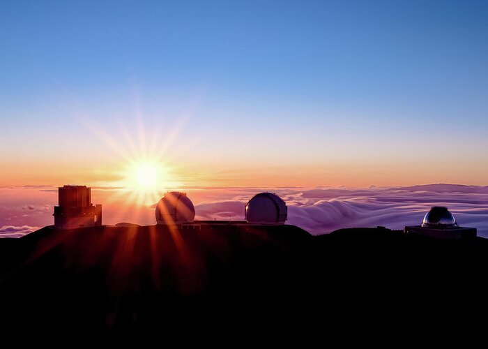 Hawaii Greeting Card featuring the photograph Mauna Kea Sunset 10x8 by William Dickman
