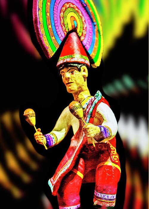 Cozumel Greeting Card featuring the photograph Mayan Dancer by Pheasant Run Gallery