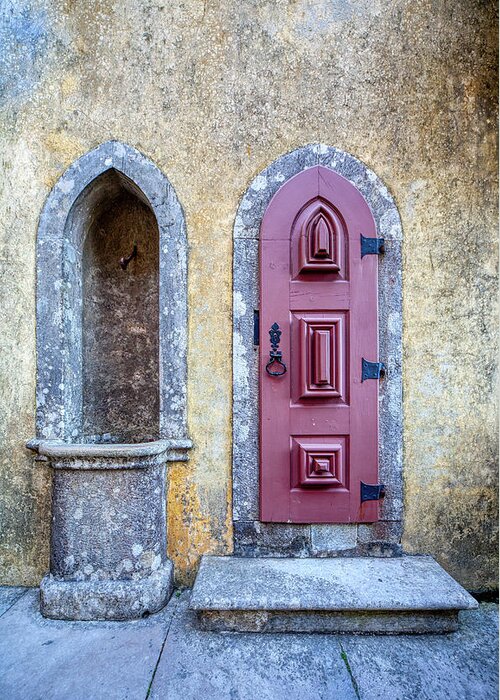 David Letts Greeting Card featuring the photograph Medieval Red Door by David Letts
