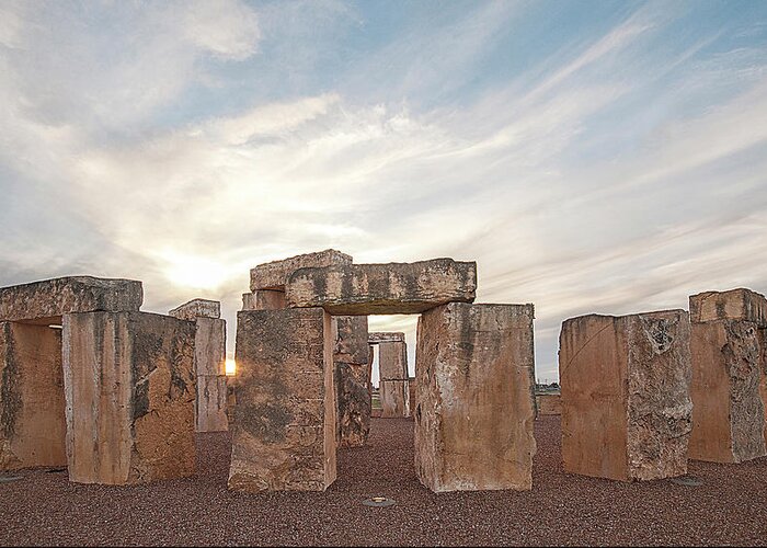 Historical Greeting Card featuring the photograph Mini Stonehenge by Scott Cordell