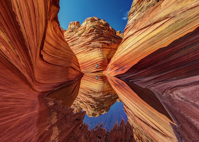 Landscape Greeting Card featuring the photograph Mirrow Wave by Dr. Nicholas Roemmelt