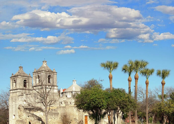 Built Structure Greeting Card featuring the photograph Mission Concepcion, San Antonio, Texas by Ivanastar