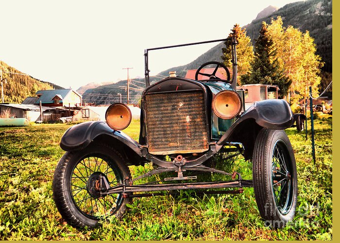 Car Greeting Card featuring the photograph Model t Silverton Colorado by Jeff Swan