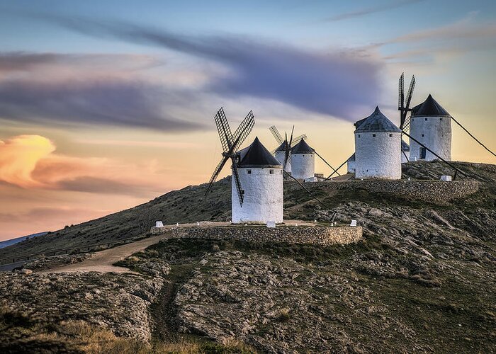 Landscape Greeting Card featuring the photograph Molinos Al Viento by Juan Luis Seco