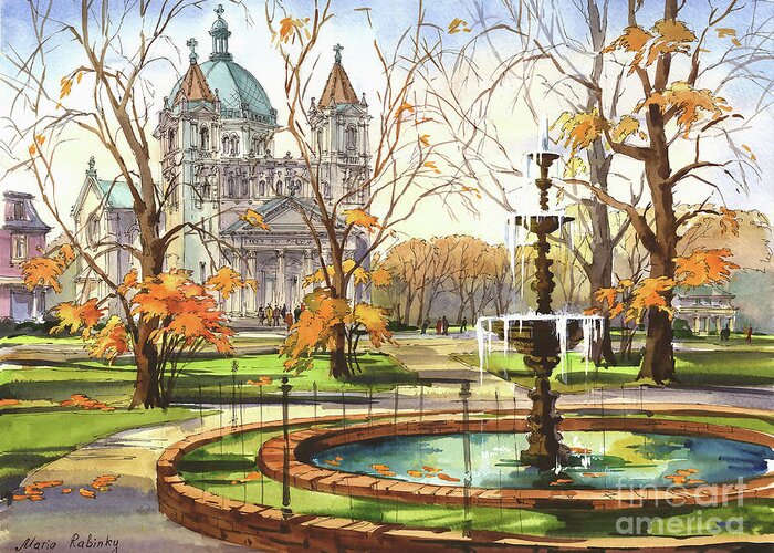 Autumn Greeting Card featuring the photograph Monroe Park by Maria Rabinky