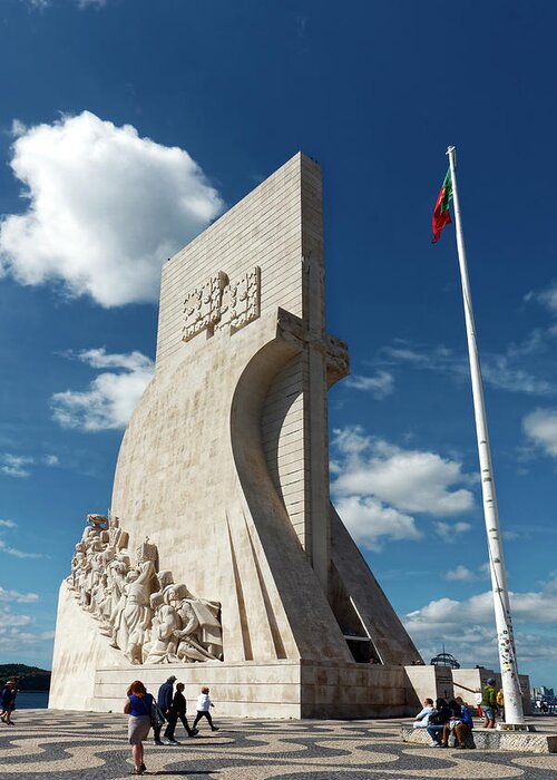 Padrao Do Descobrimentos Greeting Card featuring the photograph Monument to the Discoveries by Sally Weigand