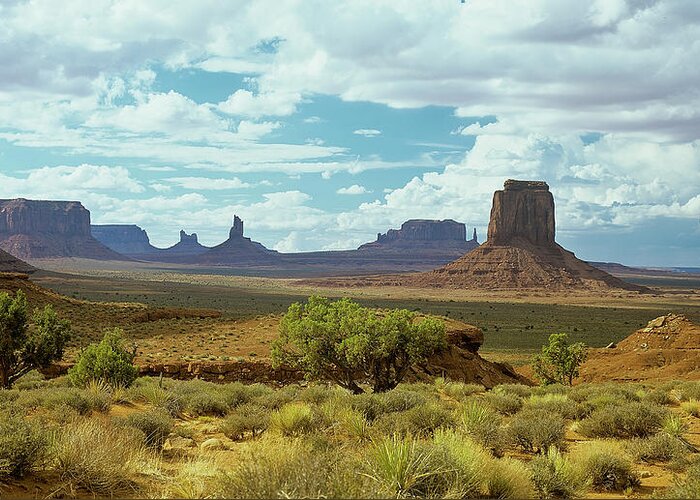 Monument Valley Greeting Card featuring the photograph Monument Valley 15 by Gordon Semmens