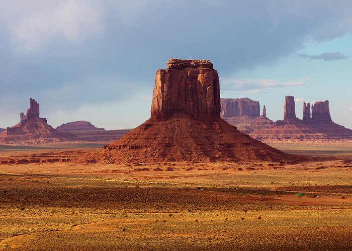 Scenics Greeting Card featuring the photograph Monument Valley, Navajo Tribal Park by Lucynakoch