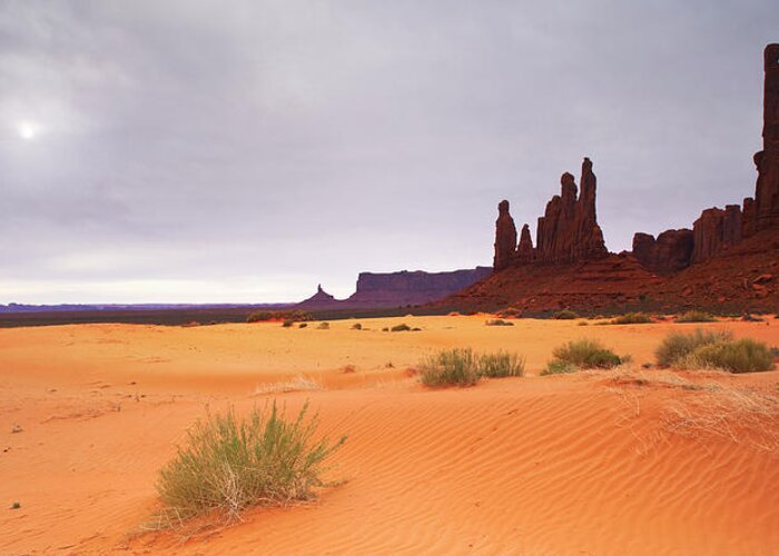 Monument Valley Panorama Greeting Card featuring the photograph Monument Valley Panorama 1 by Moises Levy