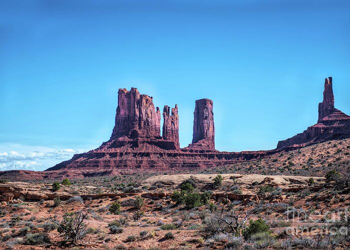 Utah Greeting Card featuring the photograph Monuments by Ed Taylor