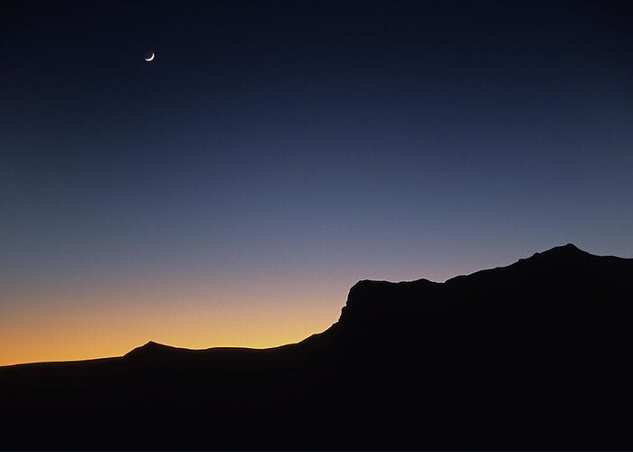 Chihuahua Desert Greeting Card featuring the photograph Moonrise Over Guadalupe Mountains by Milehightraveler